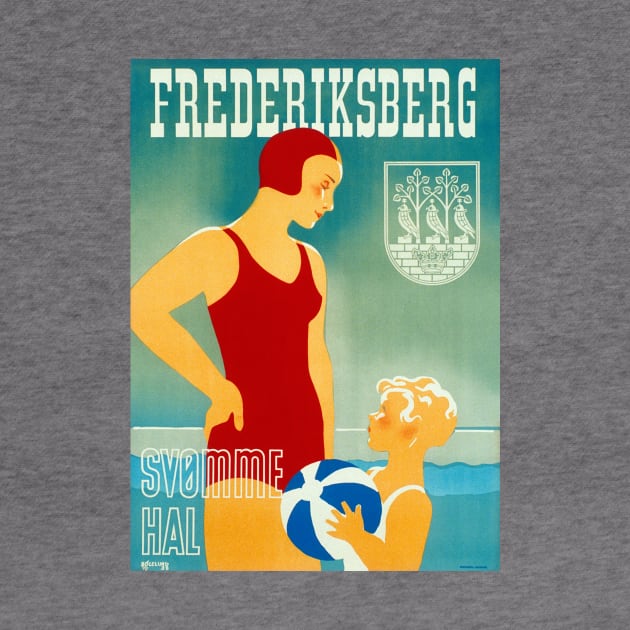 Vintage Travel Poster Denmark Frederiksberg by vintagetreasure